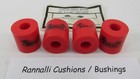 Rannalli Cushions Bushings Single Action Set Of 4 Red Hard Quad Roller Skate
