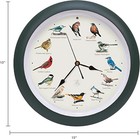 The Original Singing Bird Hanging Wall Sound Clock  8 Inch  Green