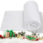 Seifar 1pcs Fake Snow Blanket  3  8 Ft Thick Christmas Snow Roll  Fluffy
