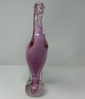 Art Glass Pink Flamingo Figurine 12in