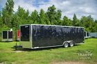 New 2025 8 5x24 8 5 X 24 V- Nose Enclosed Car Hauler Cargo Trailer 10k   Ramp