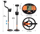 Metal Detector With Waterproof Coil  Backlight Lcd Display  Adjustable Lightweig