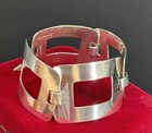 Vintage Sterling Silver 925 Mexico Square Link Bracelet 7 75 