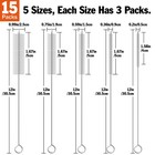 Azen 15 Pack Straw Cleaner Brush Set  12 Inch Extra Long  5 12 Inches  A-15p 