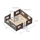 13x20ft Mobile Expandable Prefab House Prefabricated Tiny Home W bathroom Shower