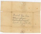 Early 19th Century Folded Stampless Cover W  Wax Seal Pennsylvania German Script