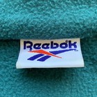 Reebok Mens Vintage Blue Green Thick Fleece Full Zip Jacket Logo Large