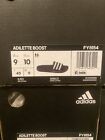 Adidas Adilette Boost Slides Black White Slip On Fy8154 Men s 9 New Sandals