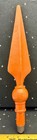 Vintage Cast Iron Fence Post lamp Post Topper W threaded Bottom Orange 13 