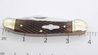 Rough Rider Rr578  Copperhead Brown Gunstock Bone Knife 3-3 4  Trapper Nib