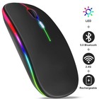 2 4ghz Wireless Optical Mouse Usb Rechargeable Rgb Cordless Mice For Pc Laptop