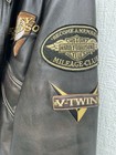Harley Davidson Men Vintage Brown Leather Bomber Jacket V Twin Bar shield Sm