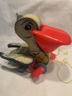 Vintage 1961 Fisher Price Big Bill Pelican Wood Pull Toy -  794