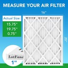 4 Pack 16x20x1 Air Filter Merv 8 Electrostatic Pleated Furnace Ac Filter