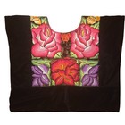 Authentic Hand Embroidered Mexican Blouse Vintage Floral Lined Boho Artisanal 