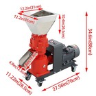 Animal Feed Pellet Mill Machine Granulator With 4mm Plate 3rollers 150kg h 220v