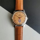 Vintage Hmt Janata Kannada Orange Face Mechanical Hand Winding Wrist Watch A49