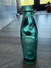 Vintage Green Codd Neck Glass Soda Bottle With Marble Stopper