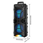 Dual 8  Bluetooth Portable Speaker Woofer Heavy Bass Sound System Party Aux Fm