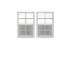 2 Pack White Shed Window 12  X 18  Flush Window