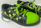 Pyramid Premium Bowling Shoes Youth Size 4 Black Green Skulls Girls Boys