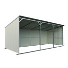Free Ship Msc1220f 12 x20  Galvanized Metal Livestock Shed  For Usa Stock Sale