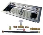 18  24  30  36  Stainless Steel Rectangular Drop-in Fire Pit Burner Ng Or Lp Kit