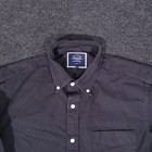 Charles Tyrwhitt Button Down Dress Shirt Mens Large Slim Fit Black Long Sleeve