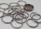 100 Key Rings 24mm  1    Split Ring Style   Nickel Plated Steel Silver Metal