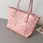 City Tote Signature Canvas Pink Cal49 Outlet New