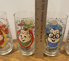 Set Of 4 Vintage 1985 Alvin And The Chipmunks   Chipettes Drinking Glasses