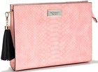 1 Victorias Secret Oversized Python Clutch Black Hot Light Pink You Choose  Nwt
