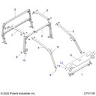 Polaris Rear Rops Weld  Right-hand  Black  For Ranger Models - 1025082-458