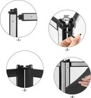 Proreck 4 Panel Dj Facade Portable Booth With Black white Scrims Foldable Metal