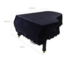 Velvet Grand Piano Cover Dustproof Baby Piano Cover Decorative Full Piano Cover