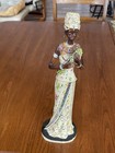 African Lady Woman Tribal Sculpture Statue Figure Art Ethnic Decor Mirror Tiles