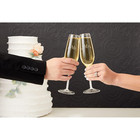Set Of 2 Mr And Mrs Champagne Glasses  His And Hers Wedding Day Toasting Flutes 