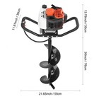 Post Hole Digger 52cc Gas Powered Earth Digger 2 Auger Drill Bit 6    10 