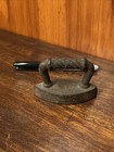 Antique Cast Iron Metal Iron With Handle Paper Weight
