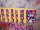 Vtg Lisa Frank Balloon Kittens Notecard Set Pen Stickers Confetti   Extra Read