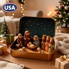 Christmas Nativity Set In A Tin Box Pocket Nativity Jesus Classic Scene Mini Tin