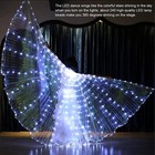 Led Isis Light Up Butterfly Wings Belly Dance Costume - Adult White