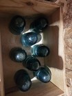 H G Co  Blue Aqua Glass Insulator Vintage Art Glass 