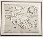 Antique Original Rare C1600 Map Of Yucatan And Central America By C  Wyfliet