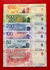 Argentina Banknotes Fauna Set  20 50 100 200 500 1000 Pesos  Nd 2016 2019  Unc