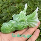 3 5  Luminous Stone Pink Dragon Skull Carved Quartz Crystal Gift Healing 1pc