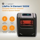 Lifesmart 4 Element 1500w Portable Electric Infrared Quartz Space Heater  Indoor
