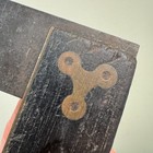 Vintage Brass   Wood Try Square 6  Woodworking Tool