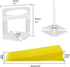Tile Leveling System Tile Plier 300 Tile Spacers Clips 100 Reusable Wedges