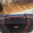 Vintage Luggage Train Case Medium Holiday Luggage Travel Case Navy